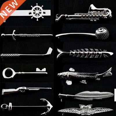 EASY.H New High Quality Laser Engraving Tie Clip Black Men's