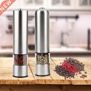 Electric Salt and Pepper Grinder Set Shaker Mills Adjustable