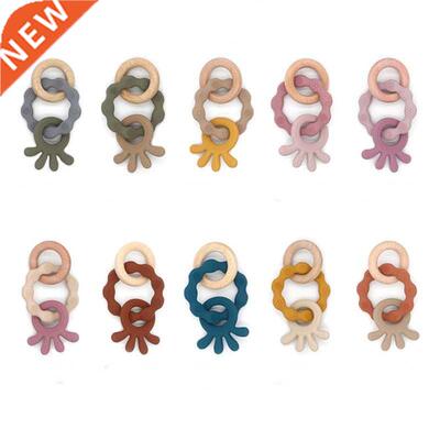 1pc Baby Silicone Ring Teether Beads Food Grade BPA Free Bab