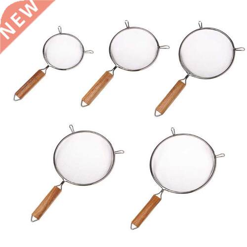 New Stainless Steel Double Mesh Strainer Colander Sieve Sift