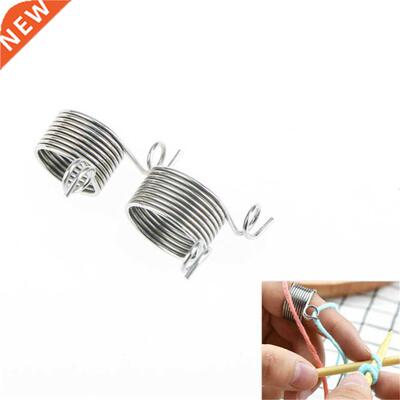 2 Size Ring Knitting Tool Yarn Spring Guides Metal Braided K