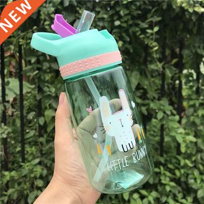 450ml Kids Water Bottle With Straw BPA Free Children Water D