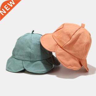 Panama Sun Hat Women Summer Flower Shape Bucket Hat for Wome