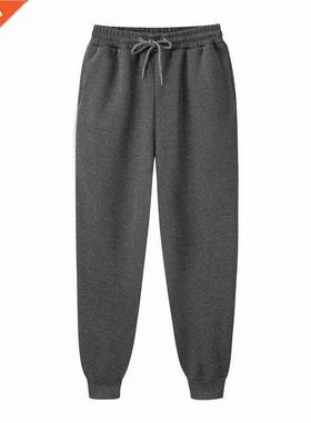 Men's Tracksuit Fleece Sweatpants Women Sports Jogger Winter