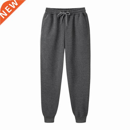 Men's Tracksuit Fleece Sweatpants Women Sports Jogger Winter