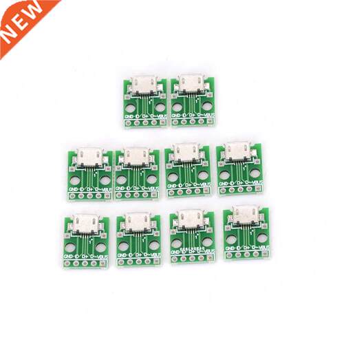 10pcs B Type PCB Converter MICRO USB to DIP Adapter 5pin Fem