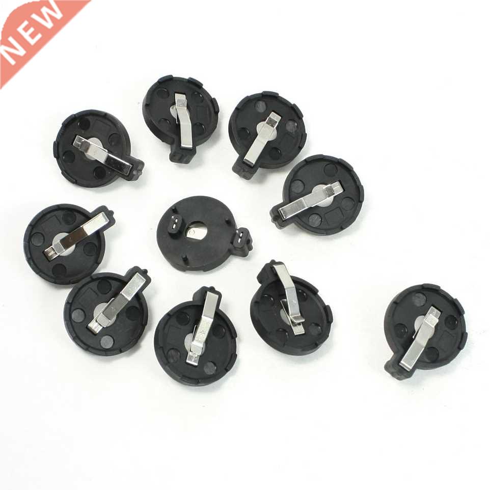 CR2016 2025 2032 Coin Cell Button Holder Socket Black 10 Pcs