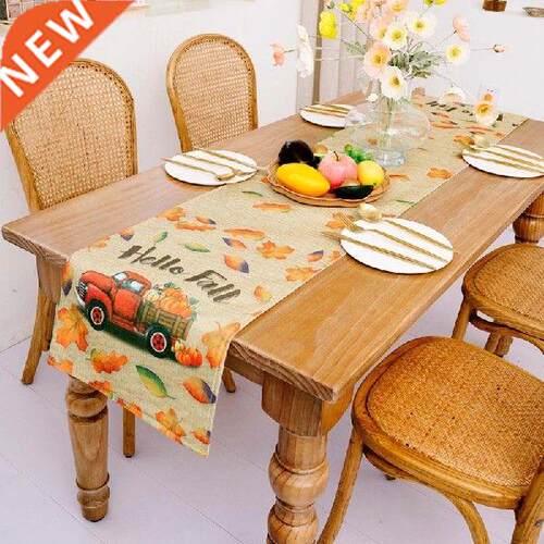 Thanksgvng Harvest  Maple Leaf Table Runner Ktchen