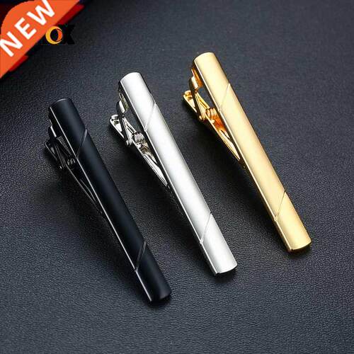 Vnox Mens Classic Tie Clips Black and Gold Tone Gifts for Hi