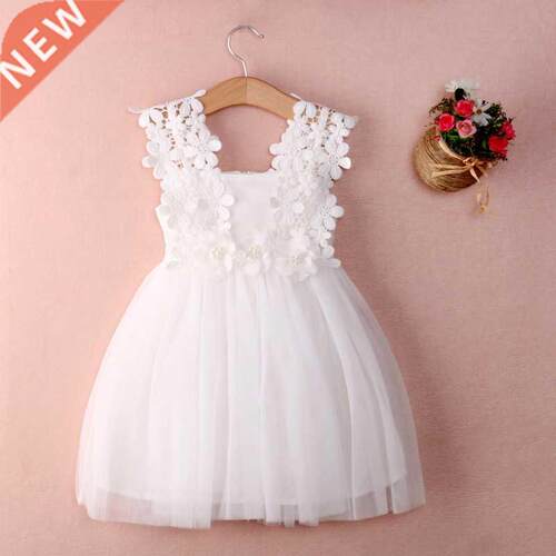New XMAS Baby Girls Party Lace Tulle Flower Gown Fancy Dride