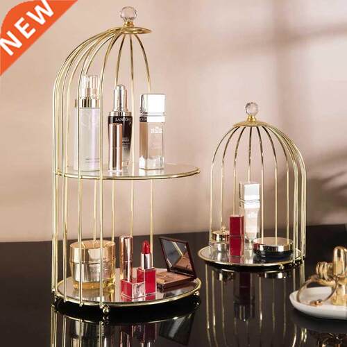 Creative Desktop Cosmetic Storage Shelf Luxury Wrought Iron