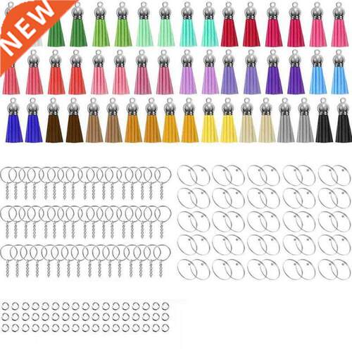 200Pcs DIY Round Acrylic Keychain Blanks Acrylic Clear Circl
