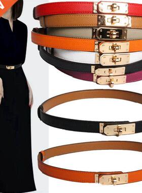 2022 New Luxury rand High Quality Women Real Leather 1.8cm