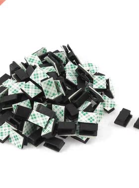 100 Pcs Adhesive Wire Cord Cable Holder Tie Clip Organizer D