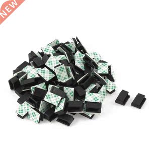 100 Pcs Adhesive Wire Cord Cable Holder Tie Clip Organizer D