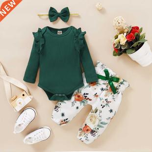 3Pcs Baby Girl Clothes Set Newborn Kids Clothing Childern Cl