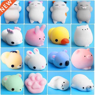 60-10PCS Mochi Squishy Toys Squeeze Fidget Toys Gifts for Pa