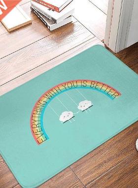 Rainbow Brite Polyester Doormat Rug carpet Mat Footpad