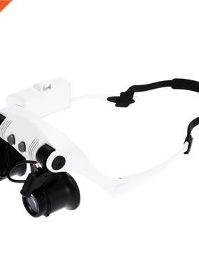 Head Wearing Magnifying Glass 10x 15x 20x 25x Jeweler Magnif