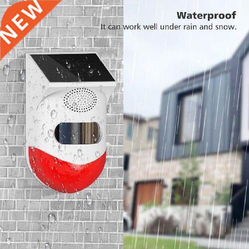 Solar Alarm Solar Powered Infrared Motions Sensor Detector