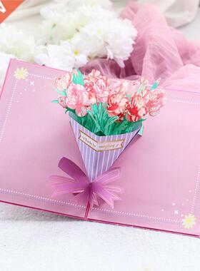 3D Pop-Up Greeting Card Flowers Bouquet Greeting Cards