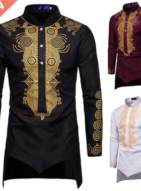 Men Fashion Africa Clothing Long Pullovers Dress Clothes Hi