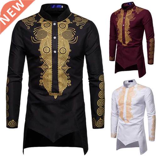 Men Fashion Africa Clothing Long Pullovers Dress Clothes Hi