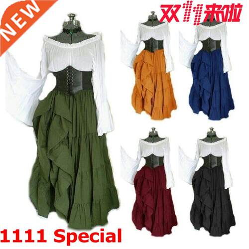 2019速卖通妇女中世纪连衣裙 Medieval dress for women