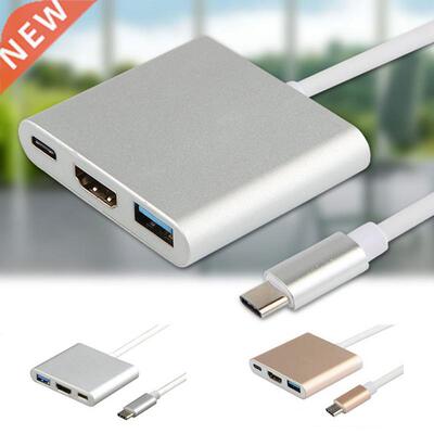 UHD 4K USB3.1 Type C to HDMI USB3.0 USB-C 3 in 1 Hub Adapter