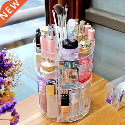60 Degree Rotation Make Up Organizer Box Cosmetic Organize