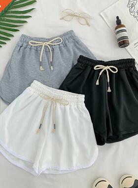 Lace Up Casual Summer Shorts Women Simple Elaic Slim rai