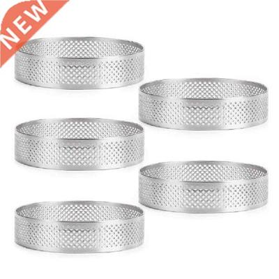 New 5 Pcs Circular Porous Tart Ring Bottom Tower Pie Cake