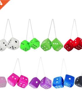 Multicor Plush Dices Car Hanging Pendant New Year Dice Vel