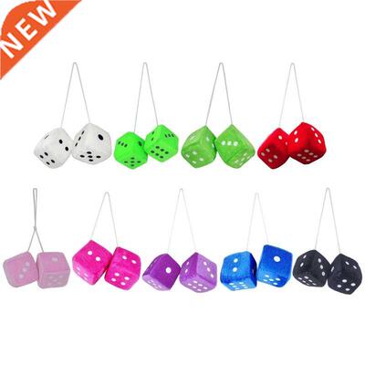 Multicor Plush Dices Car Hanging Pendant New Year Dice Vel