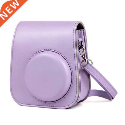 Portable Instant Camera Case Bag Holder PU Leather with Shou