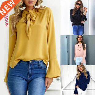autumn blouse long sleeve chiffon shirt women t shirt 女衬衫