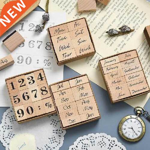 1Box Nice Gift Seal Wooden  Handmade Student Stationery