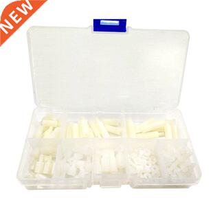 180PCS M3 Nylon White Hex M-F Spacers/ Screws/ Nuts Assorted