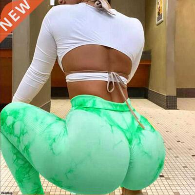 Sport Leggings Tie Dye Push Up Gym Pants Jogging扎染瑜伽裤女