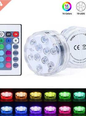10 LED Pool Light Battery Operated Underwater Lam RGB Subme