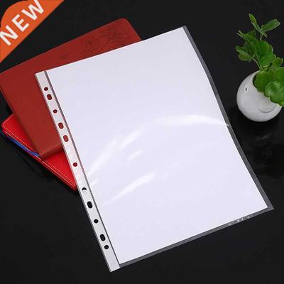 100pcs A4 File Organizer Document Folders Clear Plastic Pun