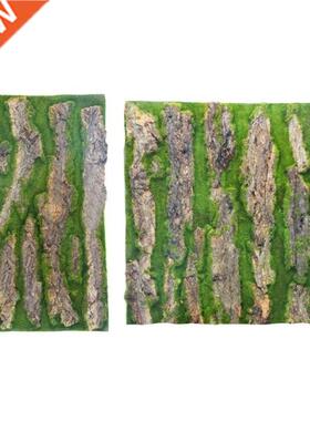 Wall Decoration Green Plant Bark with Moss  Artificial Ba