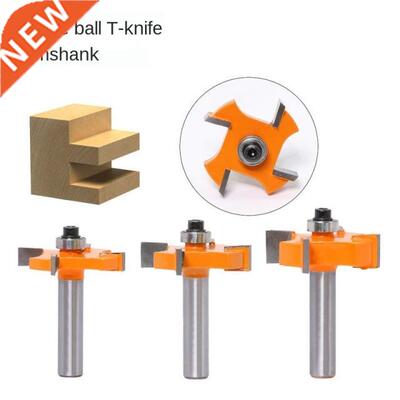 3 Pcs/Set 4-Edged Ball T-Slot Milling Cutter Woodwork 8*6/8*