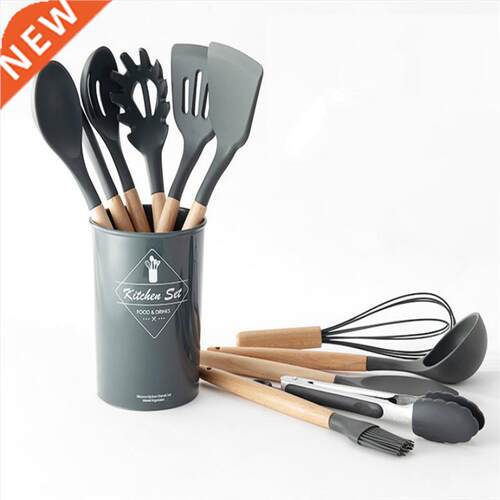9/11/12Pc Silicone Kitchen Utensils Set Non-stick Spatula Sh