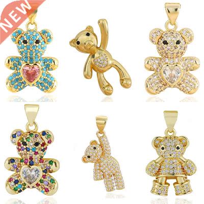 Cute Bear Pendant Jewelry Making  Bracelet Necklace Earri