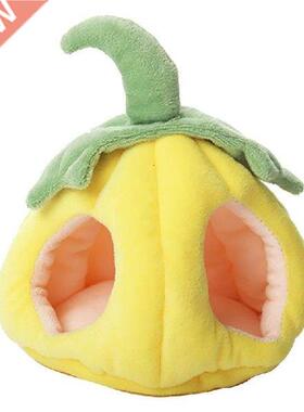 Legendog 1pc Hamster Pumpkin House Nest Bed Cartoon Soft