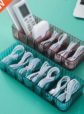 Cable Storage Box Transparent Plastc Data Lne Storage Cont
