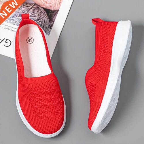2021 Summer Women Shoes Knitting Sock Women's Sneakers Slip