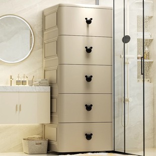 日本卫生间置物架落地浴室夹缝收纳柜抽屉式厕所马桶边多层储物柜