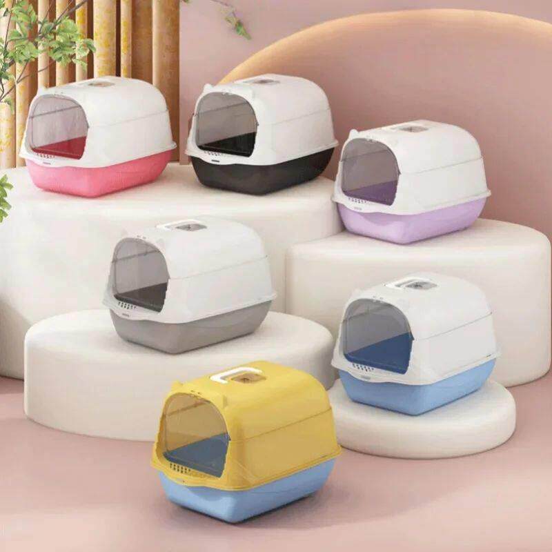 Large Pet Cat Toilet Totally Enclosed Cat Litter Box Detacha